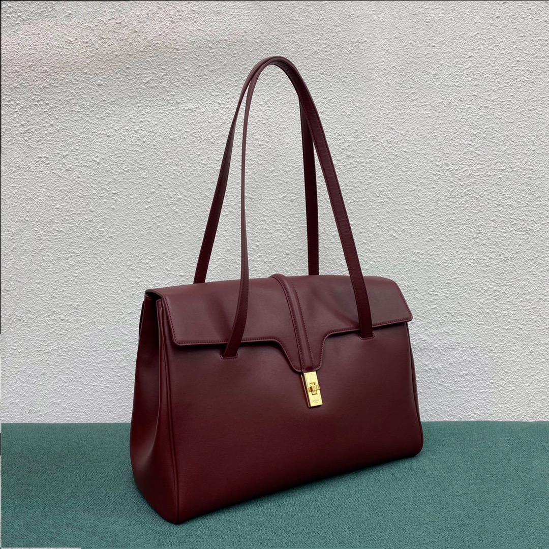 Celine Large Soft 16 Smooth Calfskin Handbag Shoulder Bag Red 194043